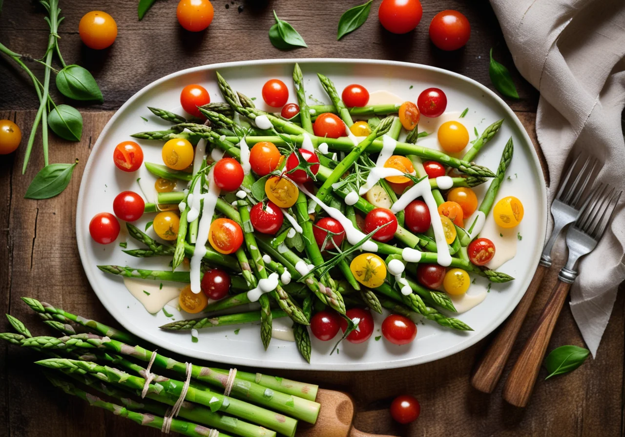 Asparagus Salad with Tomato Vinaigrette