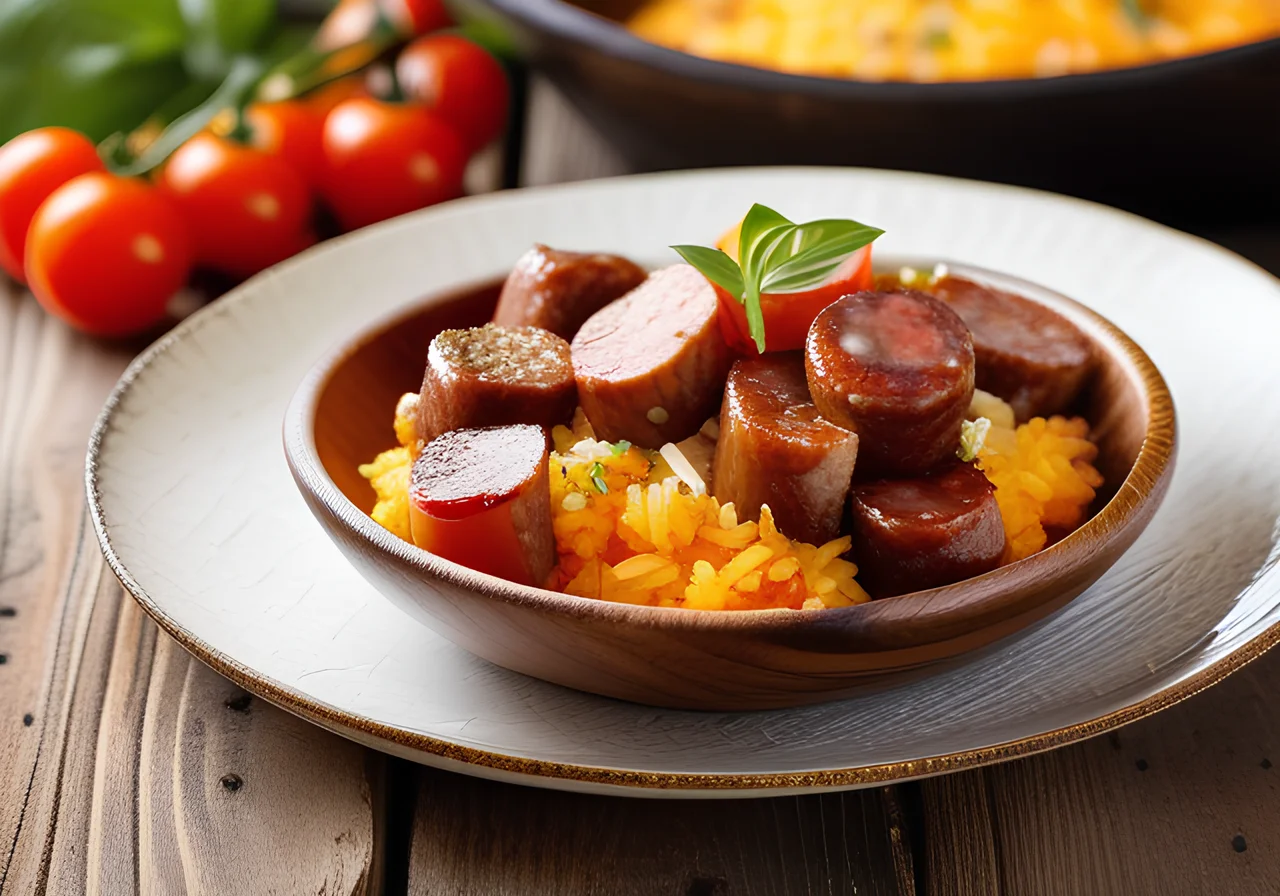 Rice Skillet with Sausages