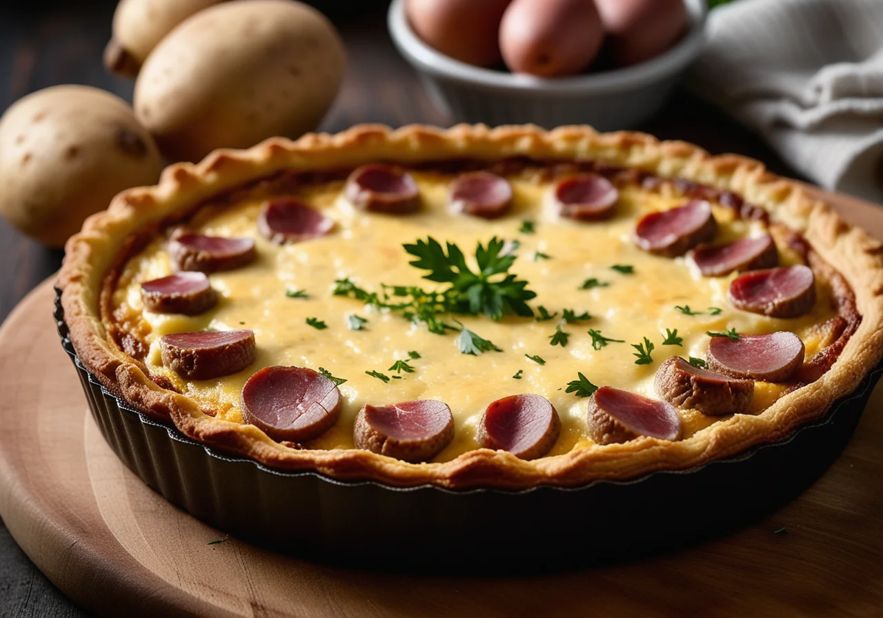 Potato Sausage Quiche