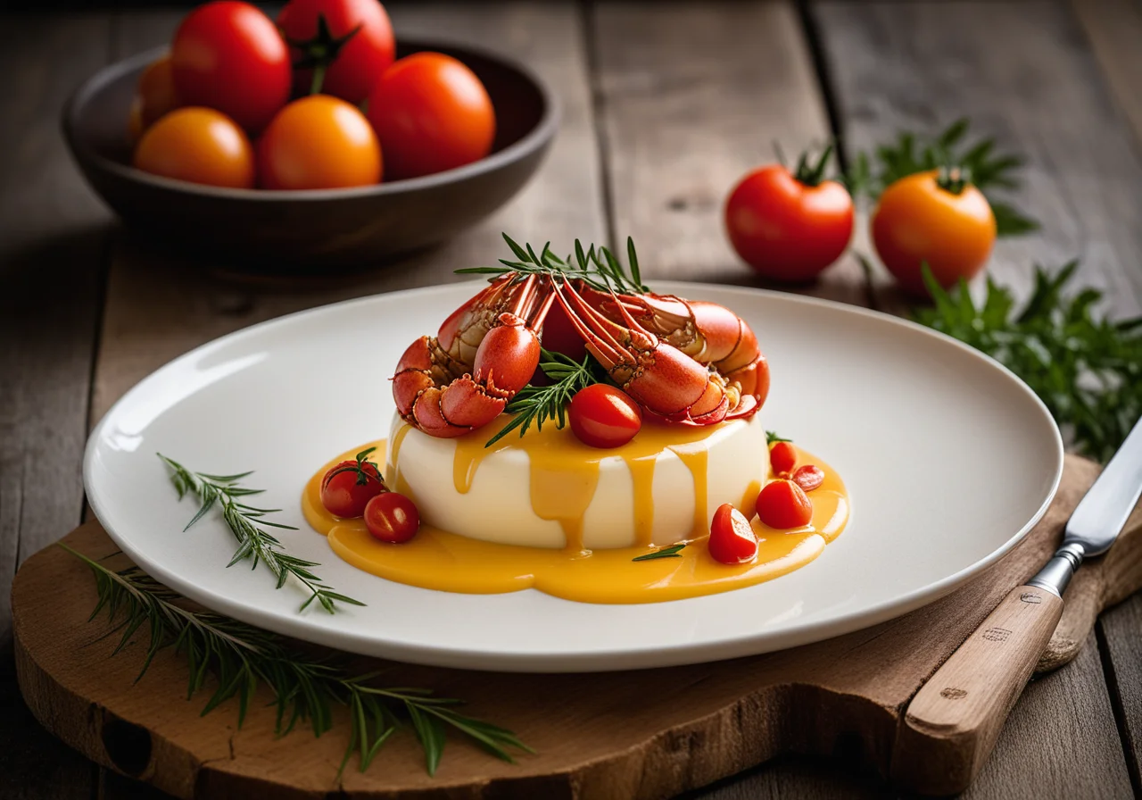 Wan-Tan with Lobster and Tomato Compote