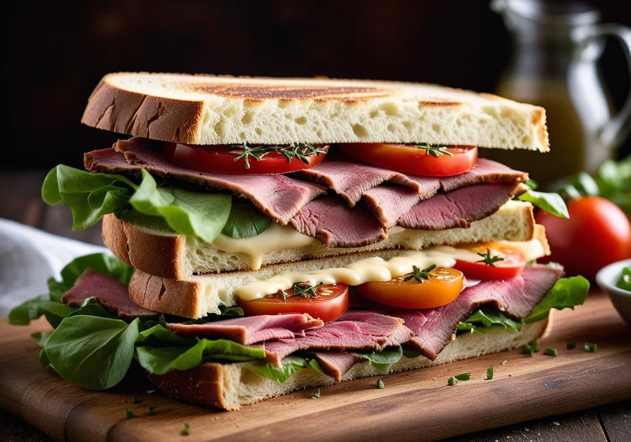 Ciabatta Sandwich with Roast Beef