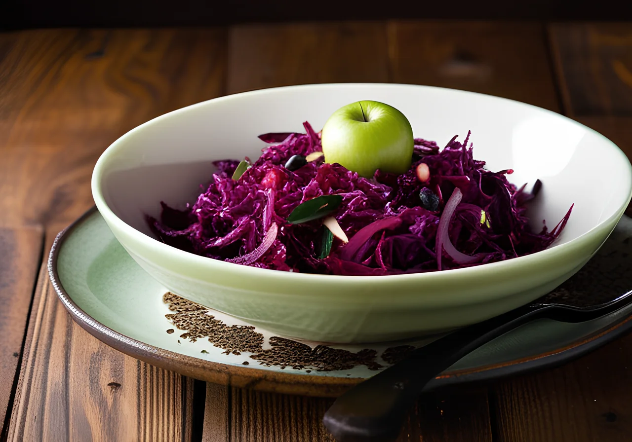 Red Cabbage Salad with Apple