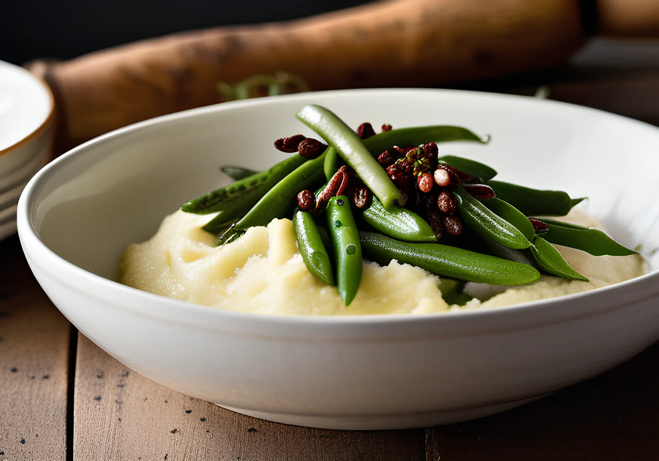 Mashed Potatoes with Beans and Turnips