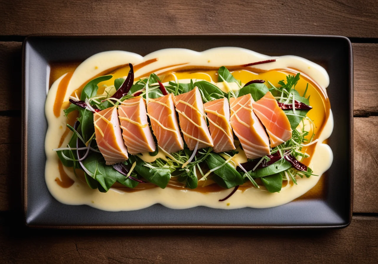 Field Salad with Trout and Potato Vinaigrette