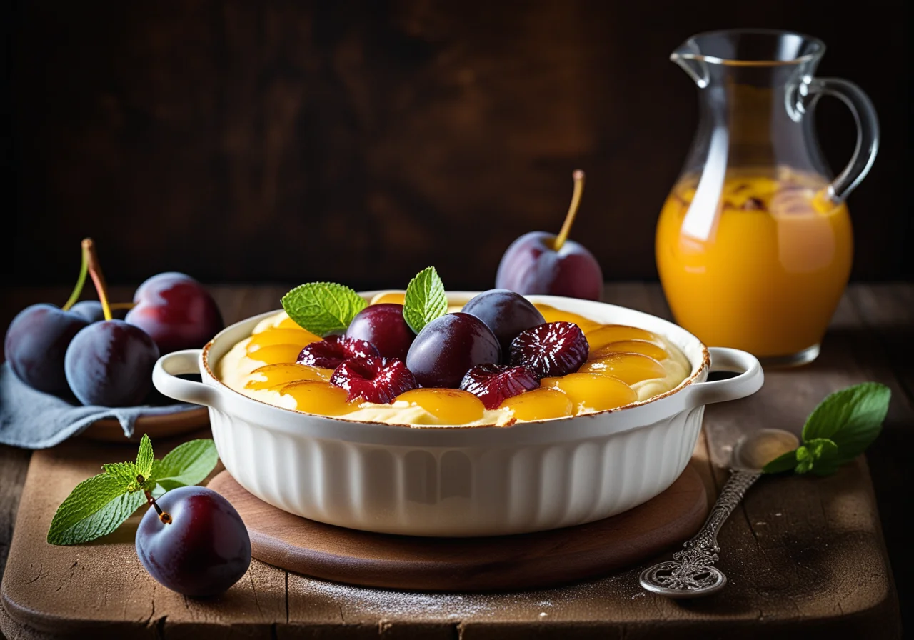 Plum Quark Casserole