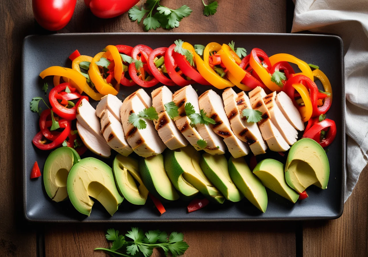 Chicken Breast with Avocado, Bell Pepper and Cilantro