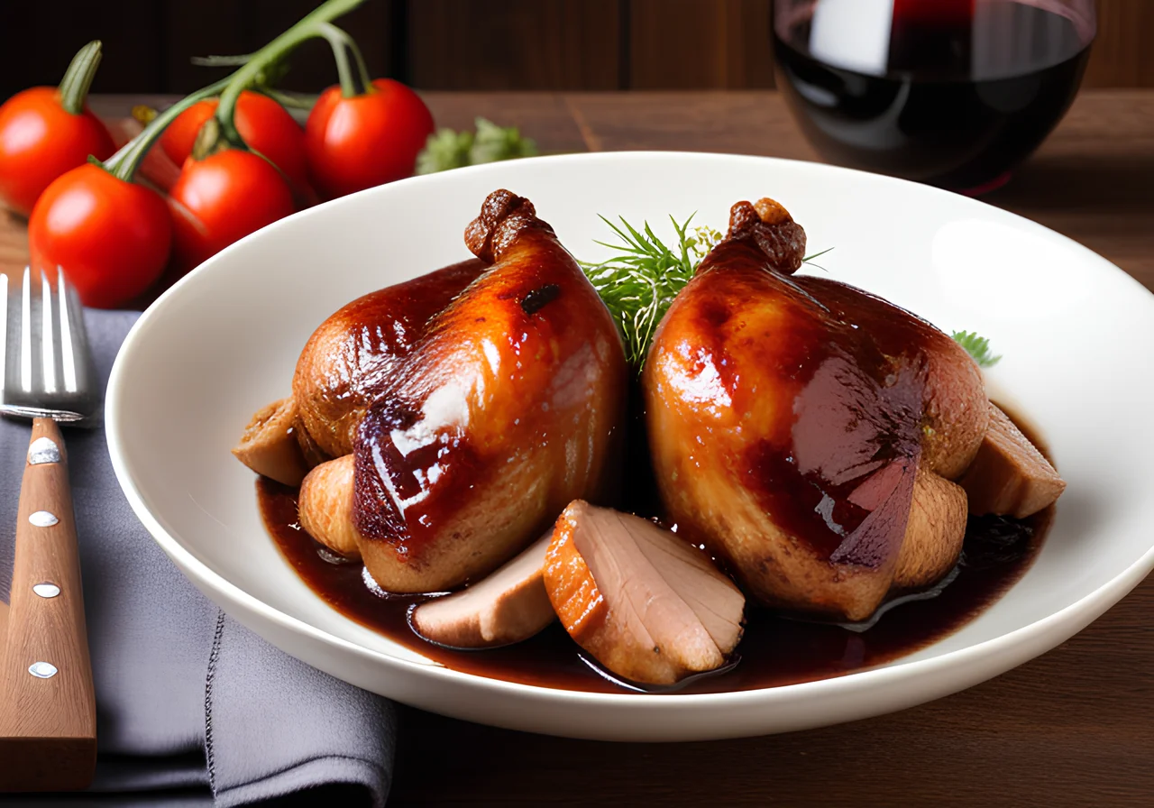 Braised Chicken in Red Wine