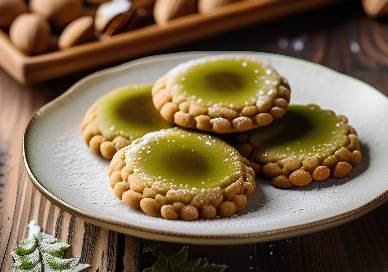 Crispy Matcha Cookies