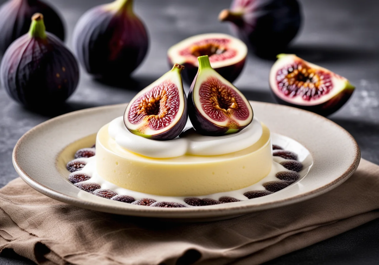 Figs with Lemon Foam Sauce