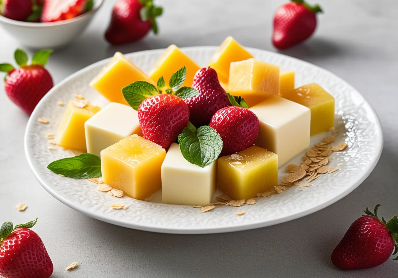 Fruit Salad with Cream Cheese and Chicory