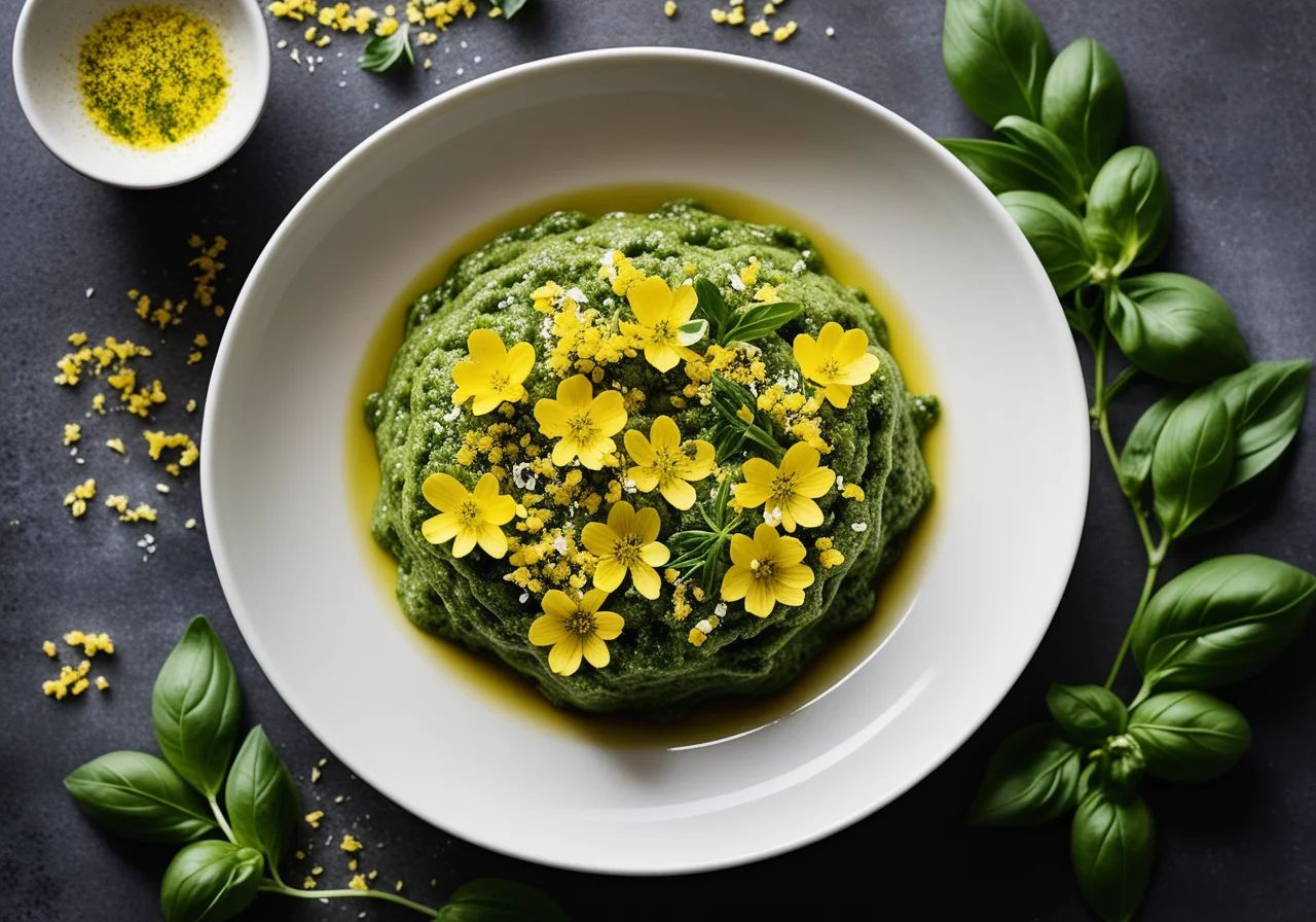 Bear Garlic Flower Pesto