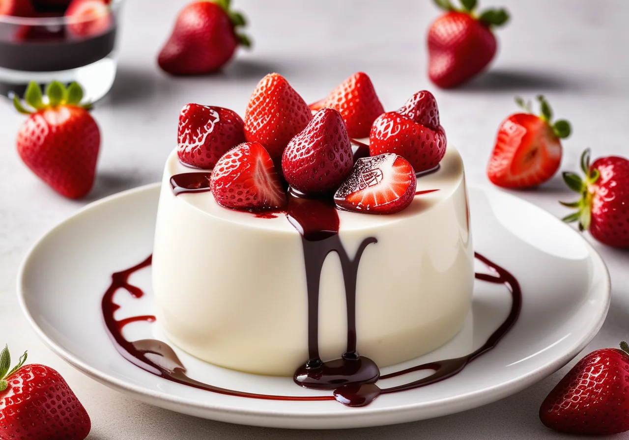 Panna cotta with Balsamico Strawberries
