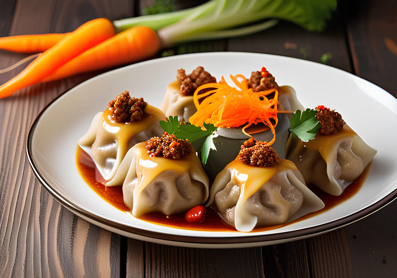 Wan Tans with Ground Meat Filling