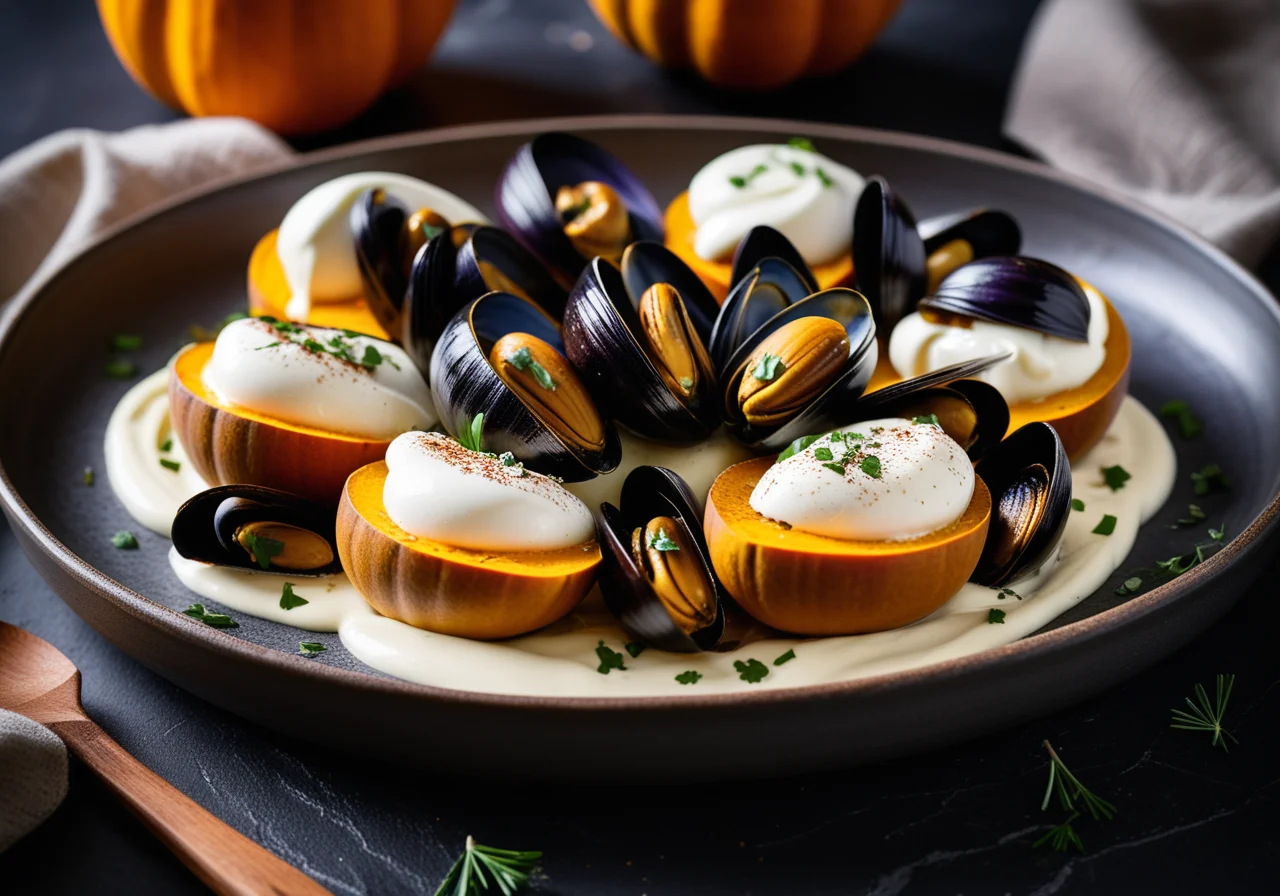 Pumpkin with Filling and Mussels