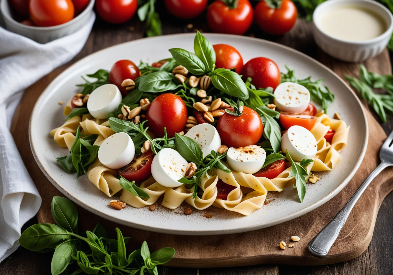 Caprese Pasta with Arugula