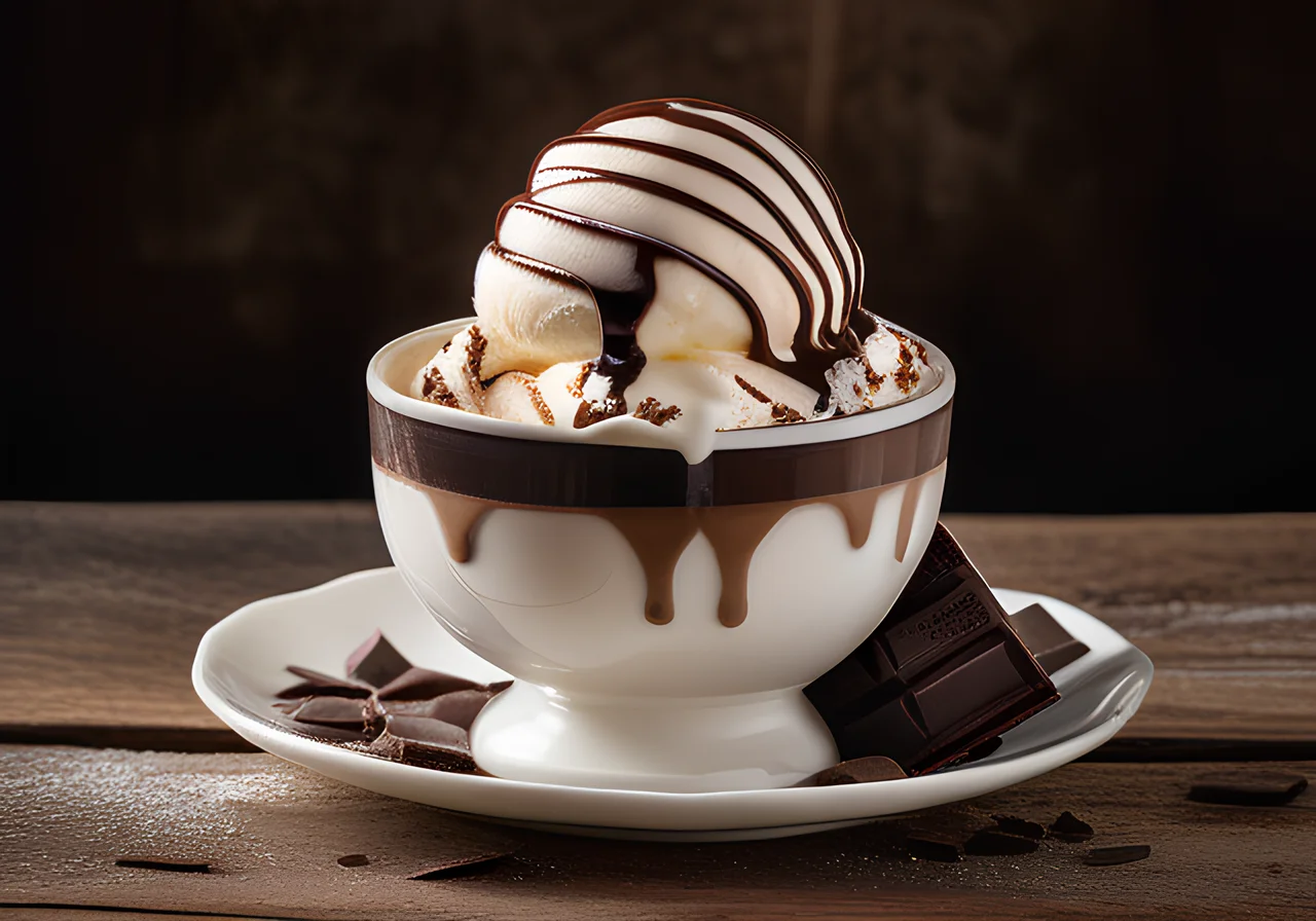 Ice Cream Cup with Mocha Ice