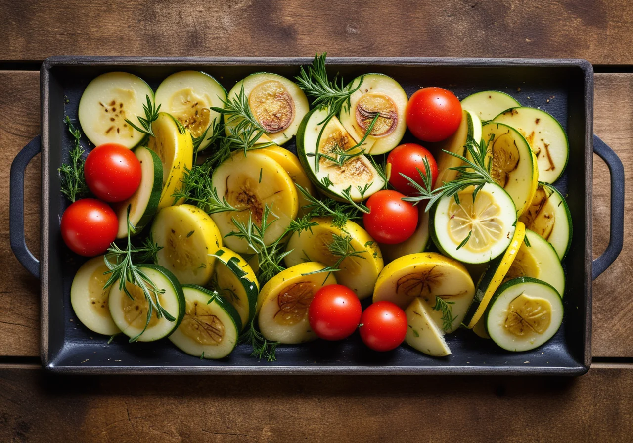 Steamed Vegetables Wrapped in Foil