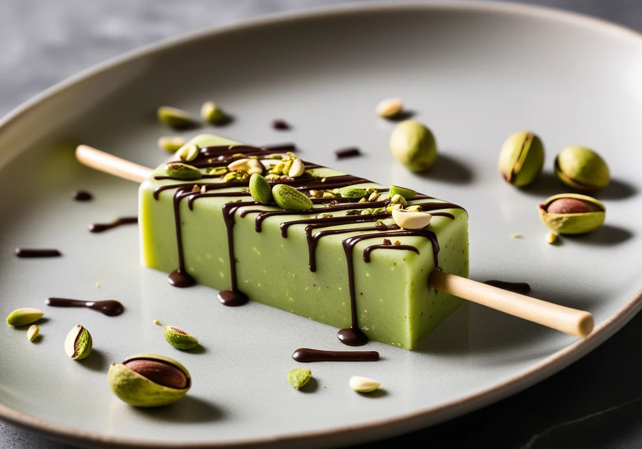 Pistazien-Eis am Stiel