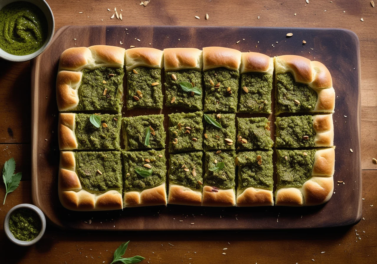 Focaccia with Pesto