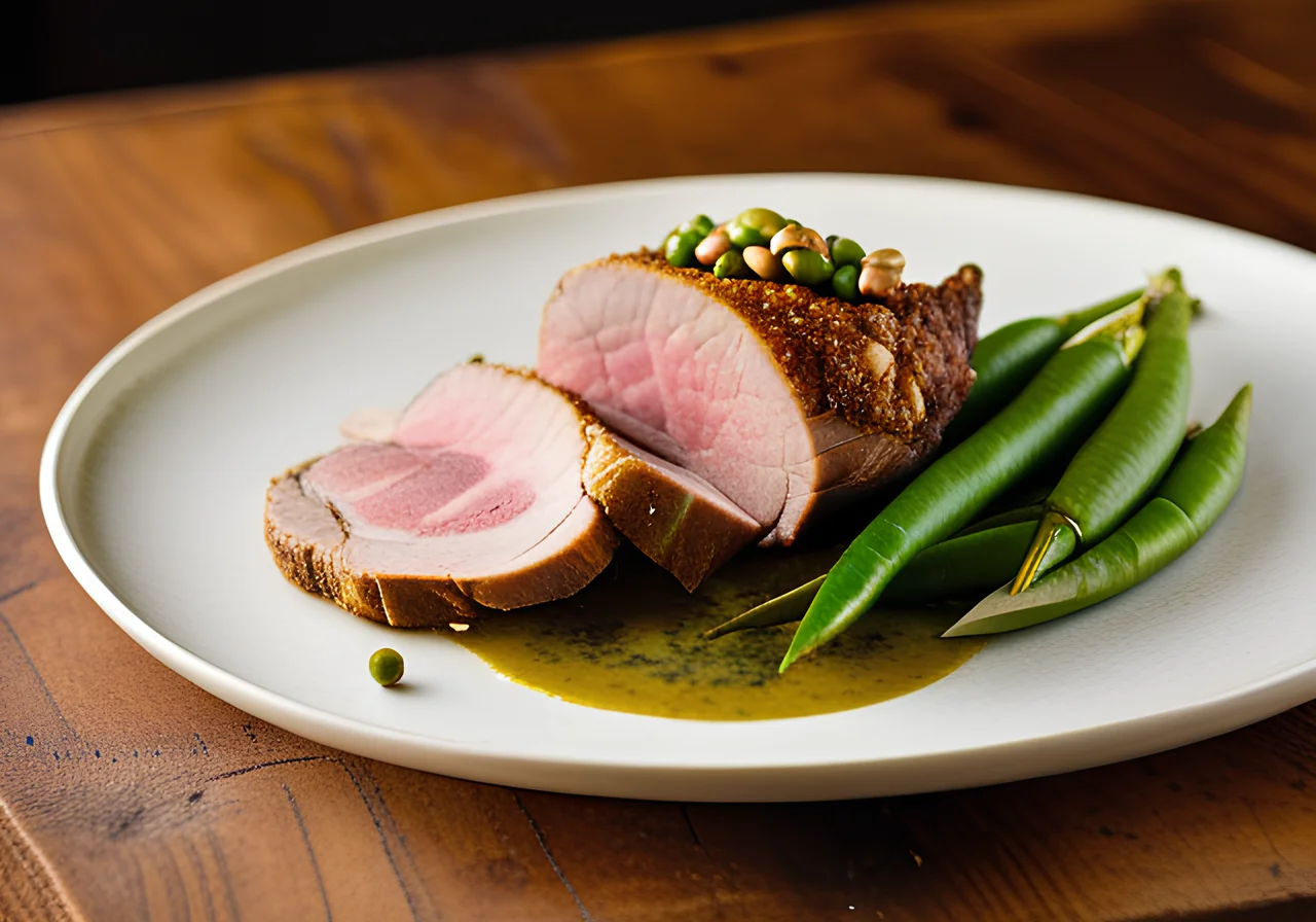 Lamb Leg with Wild Garlic Filling