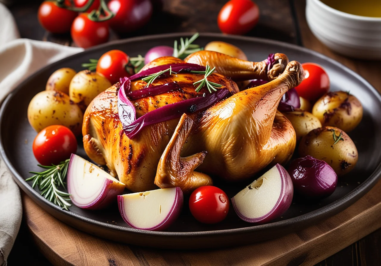 Chili Chicken with Braised Tomatoes