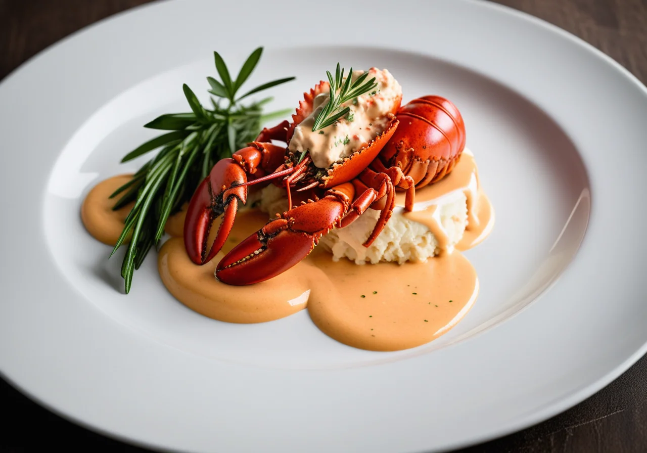 Lobster with Paprika Cream Sauce