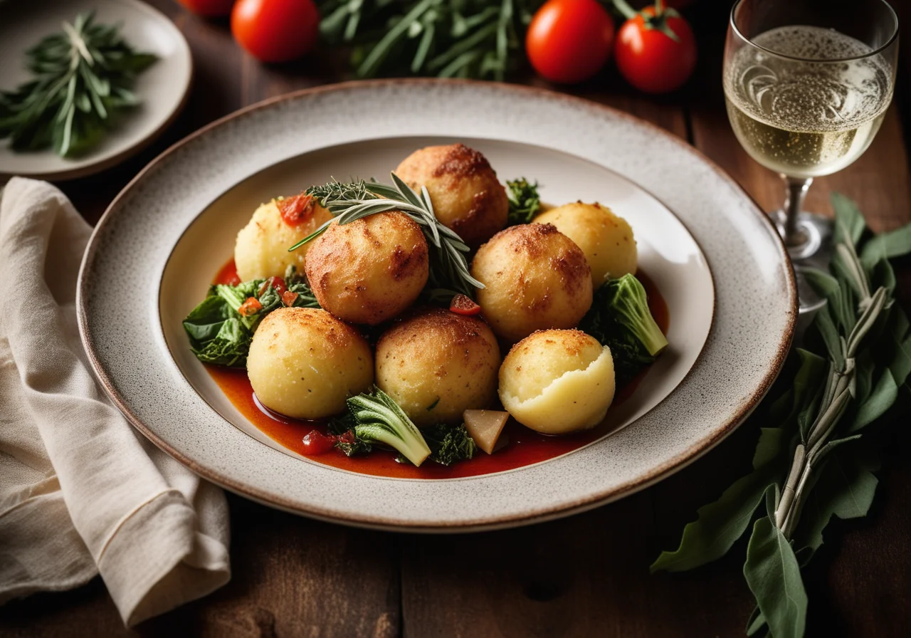 Goose Legs with Savoy Cabbage and Dumplings