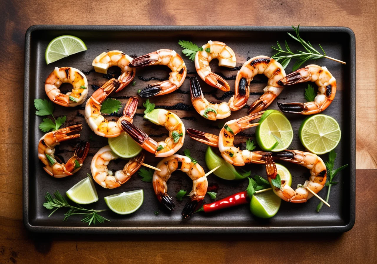 Grilled Shrimp Skewers with Chili