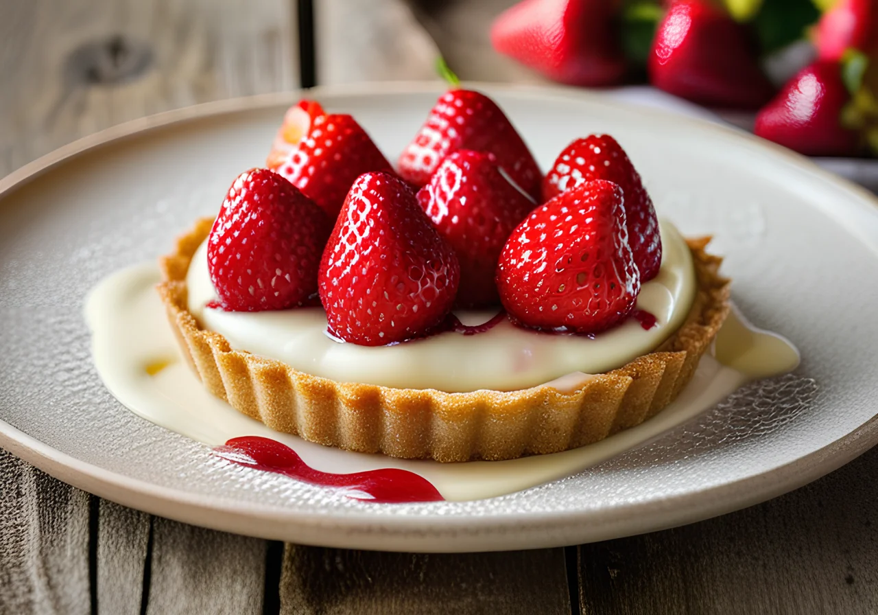 Strawberry White Chocolate Tart