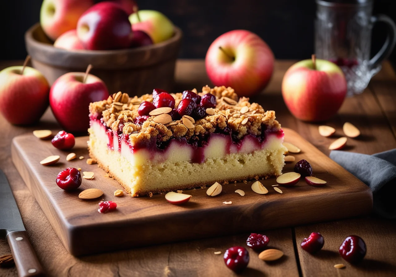 Apple Cake with Cranberries