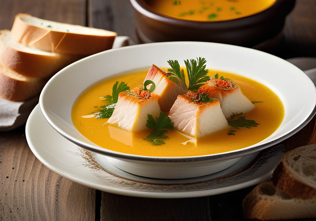 French Fish Soup (Bouillabaisse) with Rouille