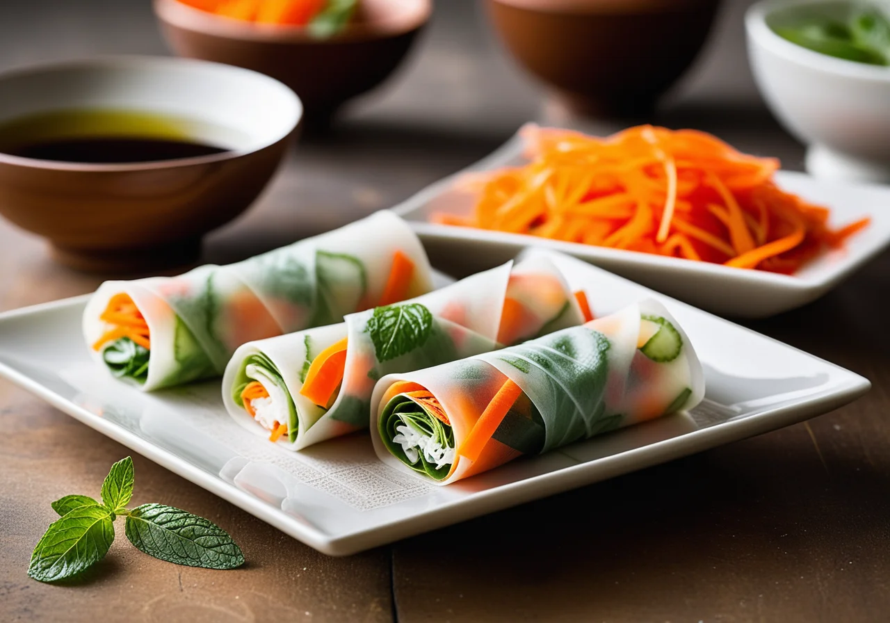 Vegetable Rolls in Rice Paper