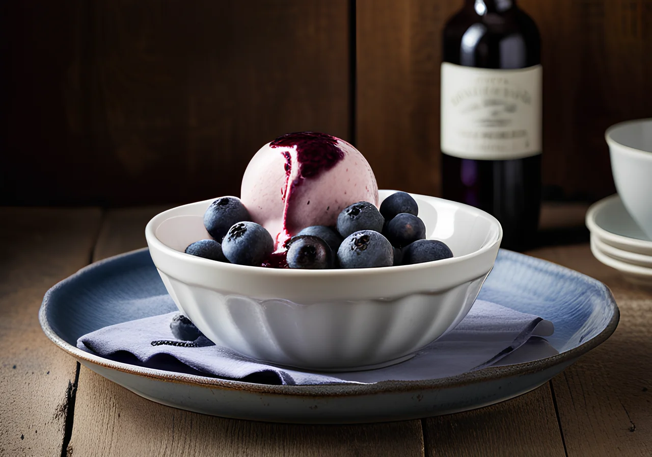 Yogurt Blueberry Ice Cream