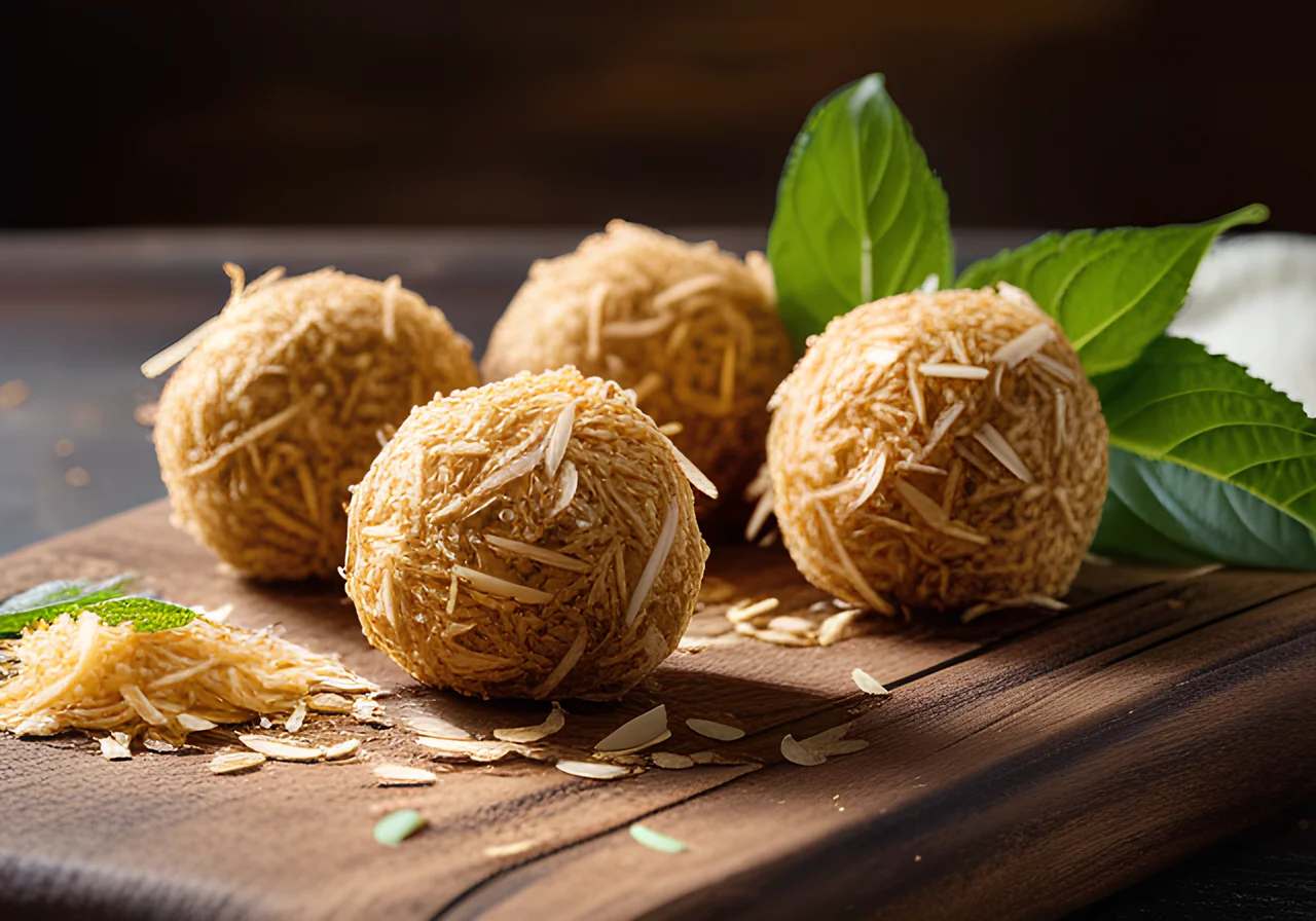 Vanilla Energy Balls with Coconut Shell