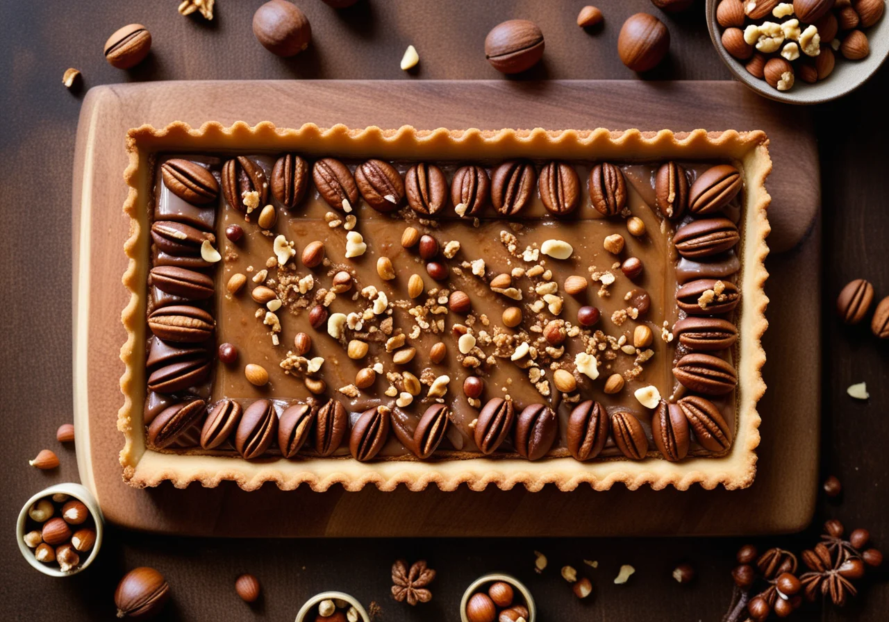 Christmas Nut Caramel Tart