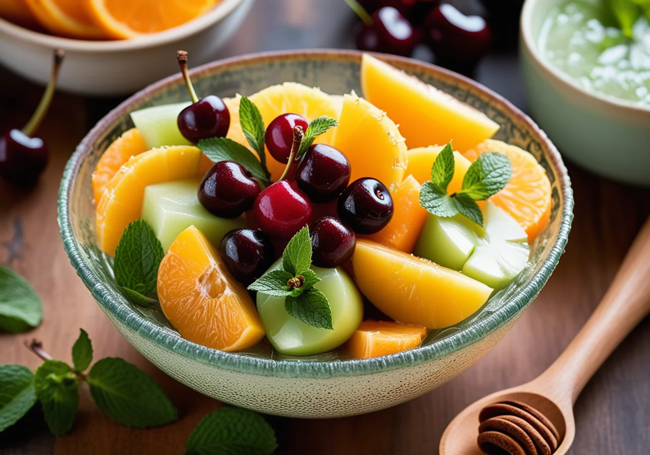 Winter Fruit Salad with Cherries
