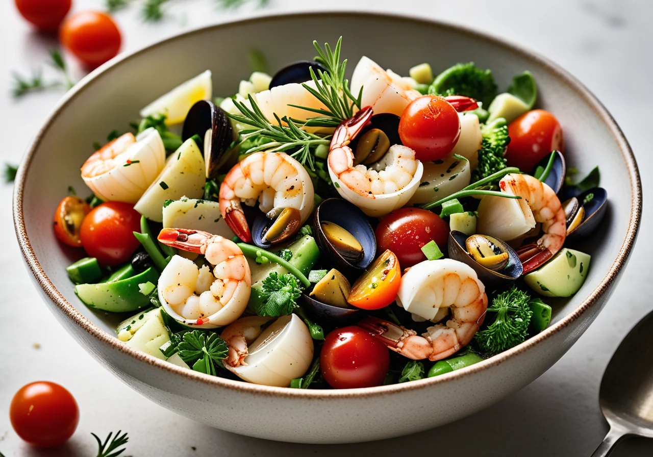 Seafood Salad with Vegetables