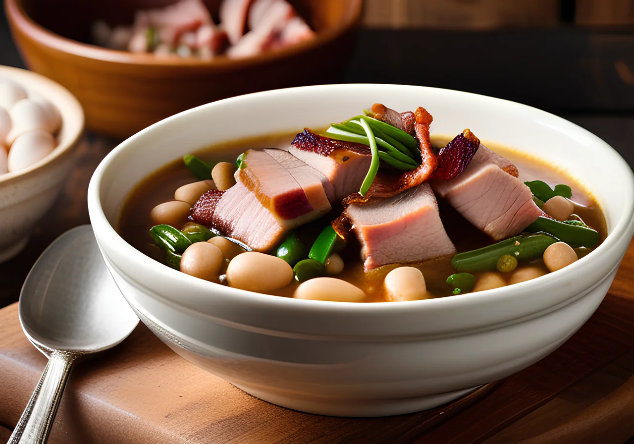 Thick Bean Stew with Bacon in Rhineland Style