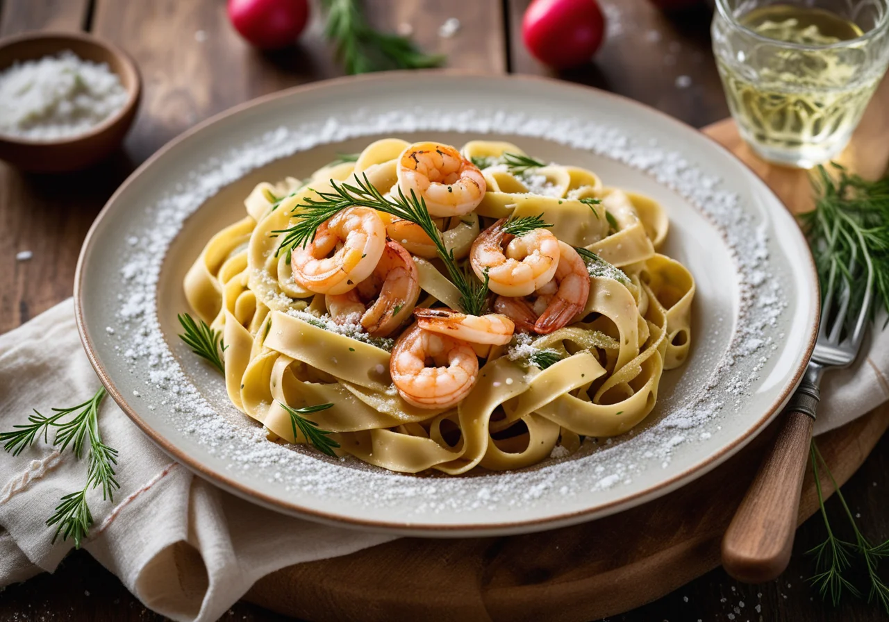 Tagliatelle with Shrimp