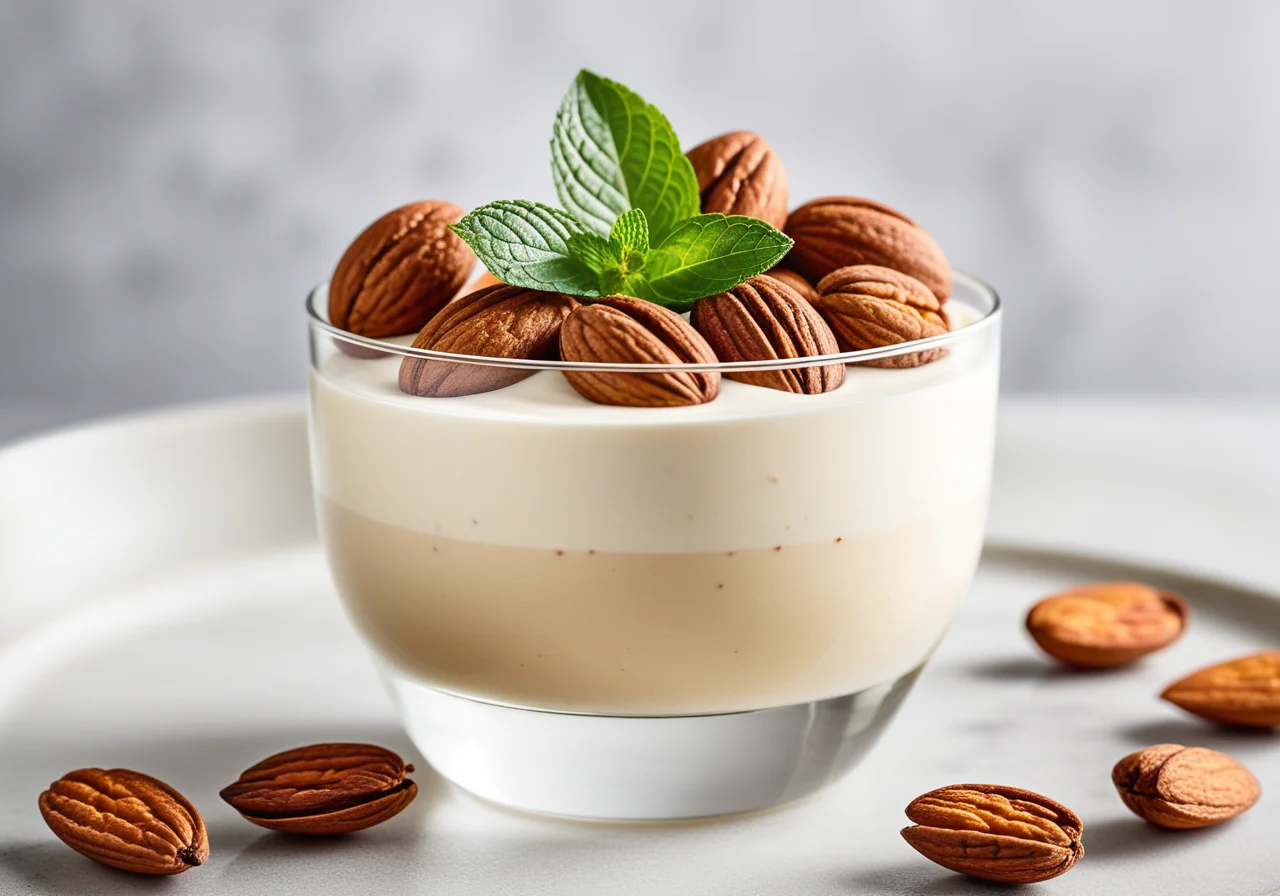 Almond Mousse with Caramelized Almonds