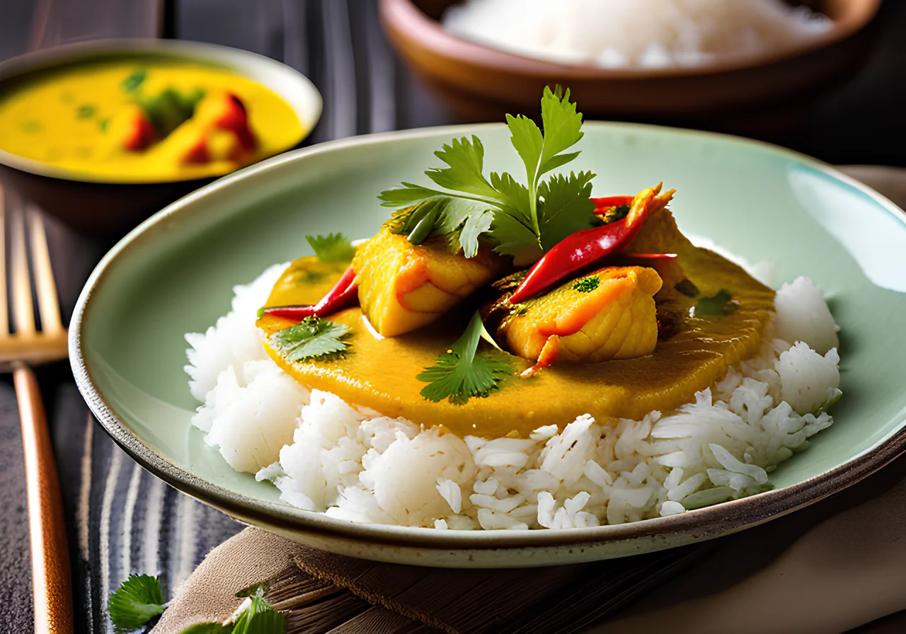 Fish Curry with Rice