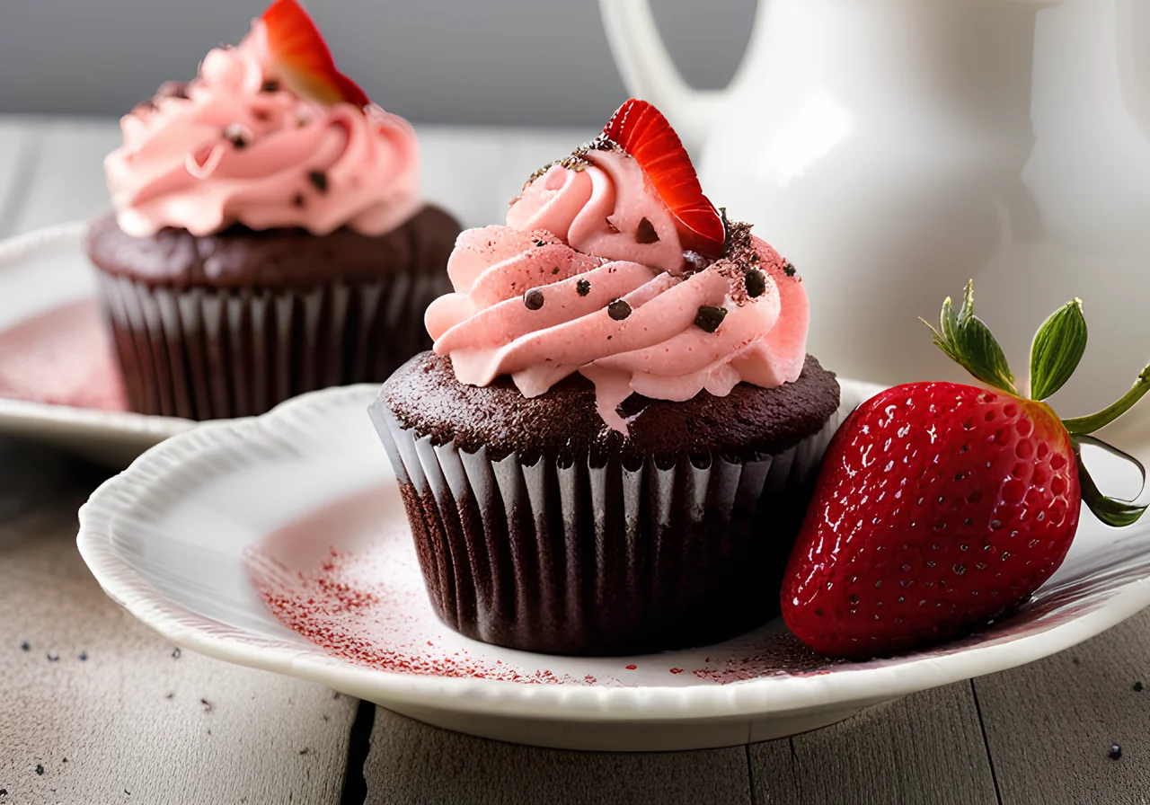 Chocolate Strawberry Cupcakes