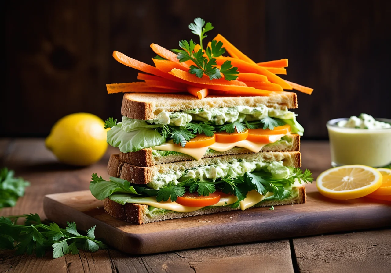 Vegetable Sandwich Tower