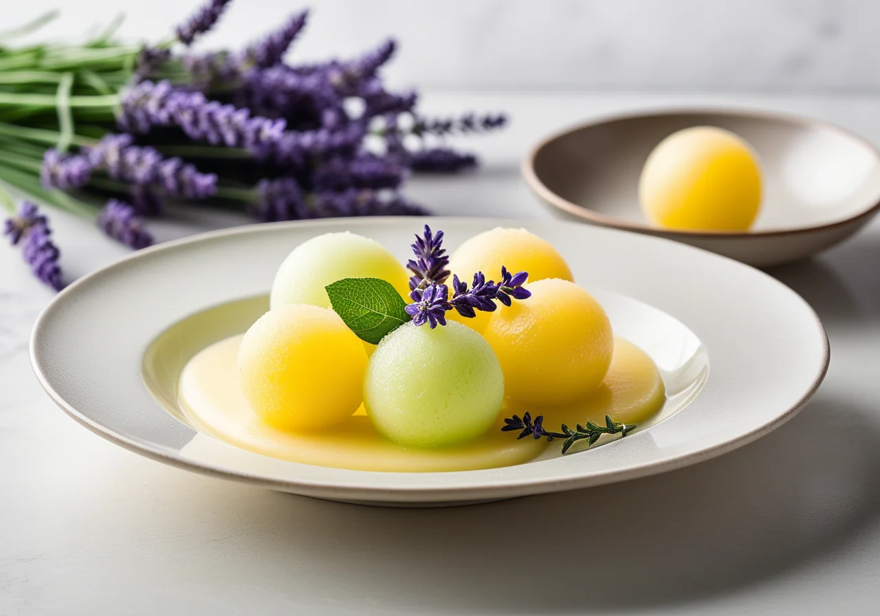 Melon-Lavender Dessert