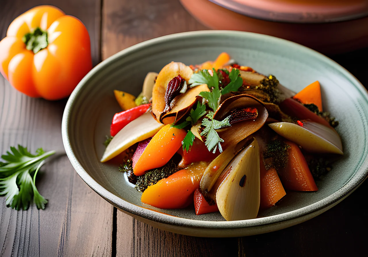 Tajine with Jerusalem Artichokes and White Bread