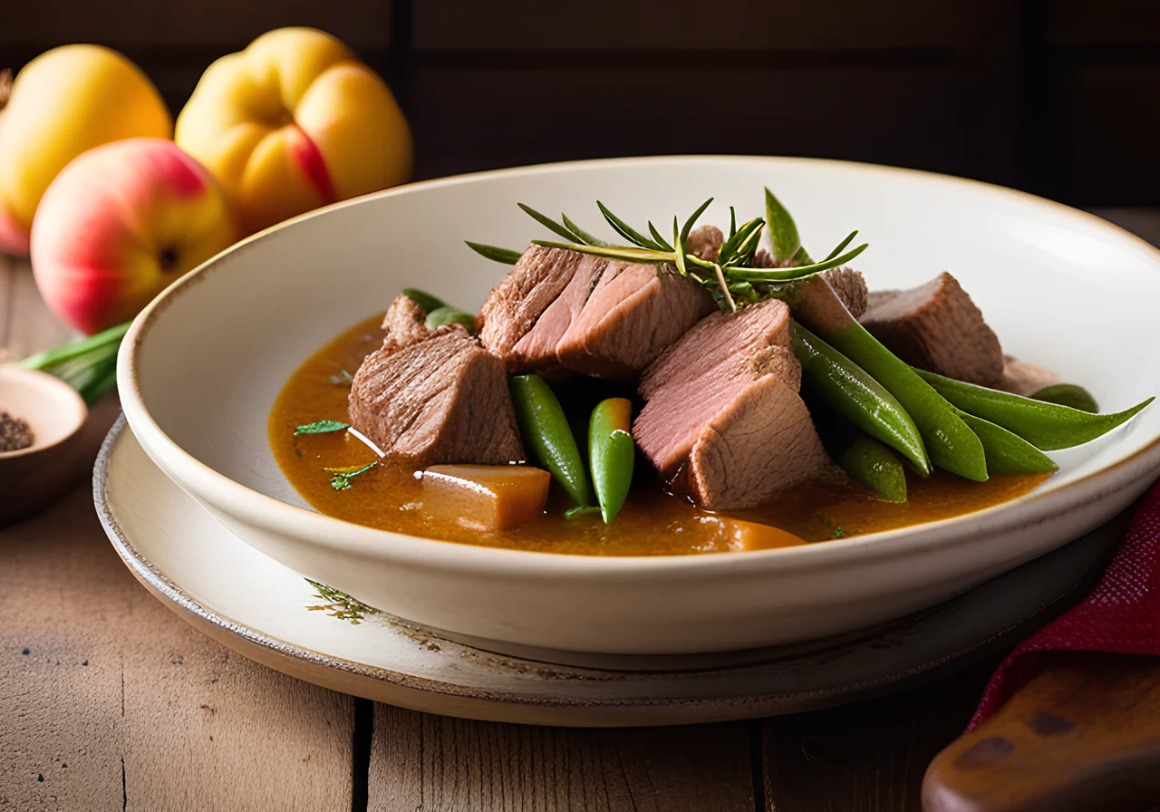 Lamb Pot with Beans and Quince