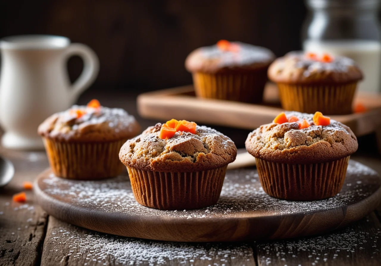 Carrot Muffins with poppy seeds