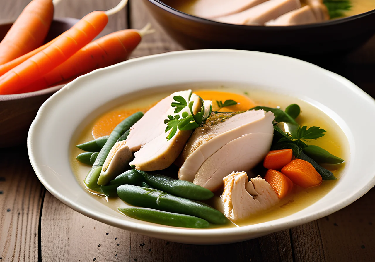 Grain of Pearl Soup with Chicken