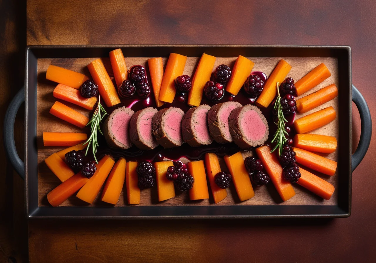 Venison Roulade with Red Wine Sauce