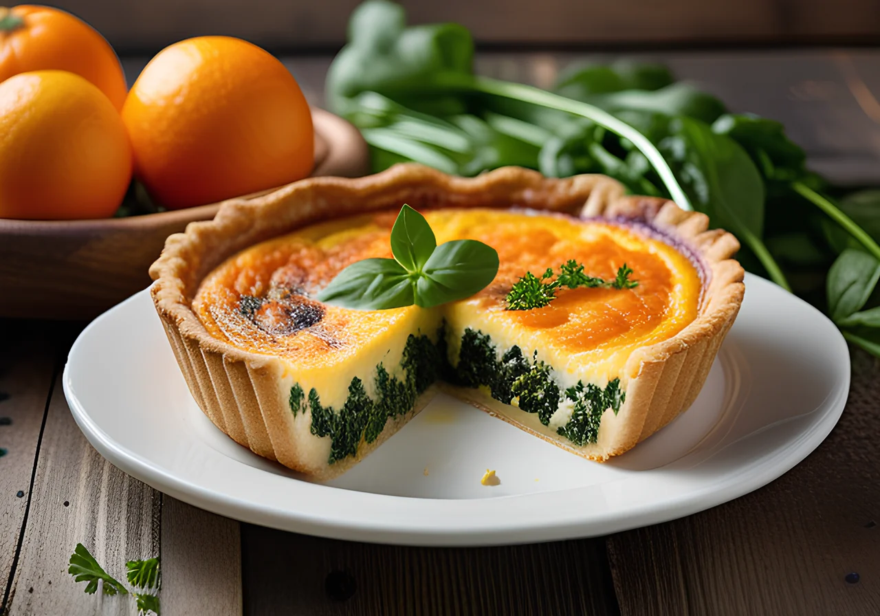 Eastern Quiche with Carrots and Spinach